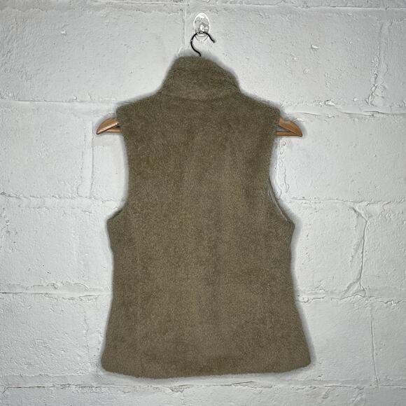 Patagonia Women's Los Gatos Fleece Tan Zip Up Polyester Vest Size Medium - Picture 3 of 7